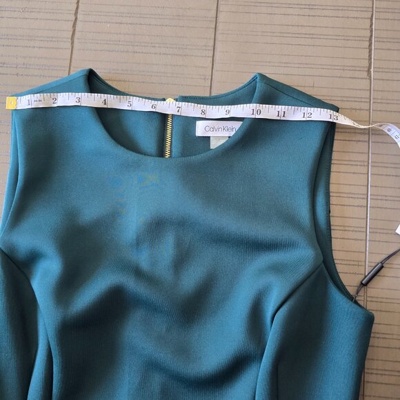 Calvin Klein Green Sleeveless Sheath Dress - Size 6 - NWT - Picture 9 of 13